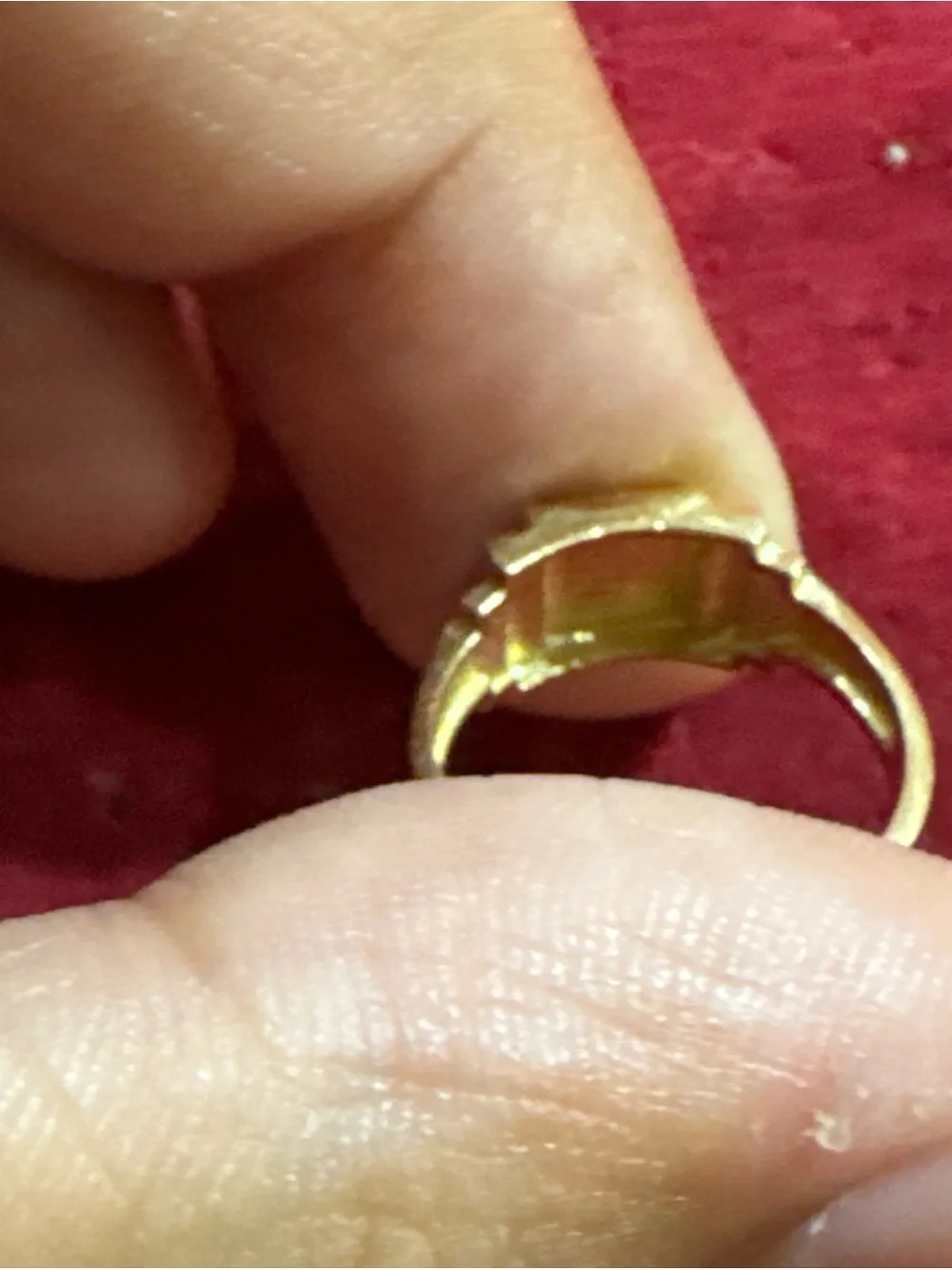 10K Yellow Gold Baby Ring Size 2.5 1.4g New Initial Signet Style